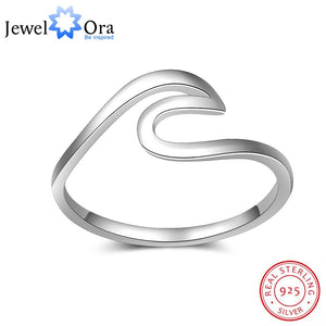 JewelOra 925 Sterling Silver Rings for Women Simple Female Finger Ring Wedding Bands Fine Jewelry Accessories