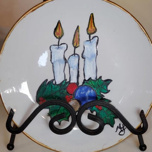 Hand Painted Holiday Plates Set of 4 - WHIMSICALIA