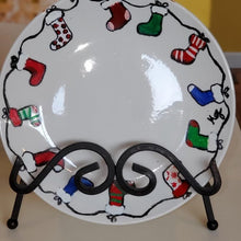 Load image into Gallery viewer, Hand Painted Holiday Plates Set of 4 - WHIMSICALIA
