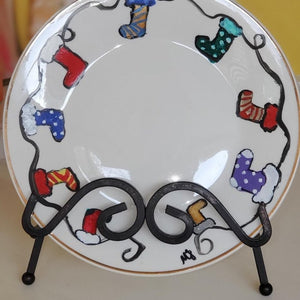 Hand Painted Holiday Plates Set of 4 - WHIMSICALIA