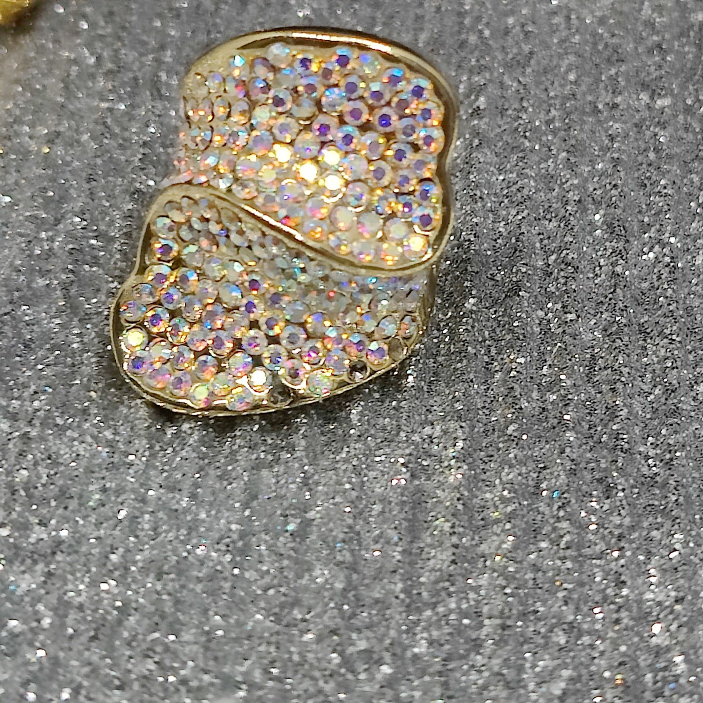 Swarovski Crystal Saddle Back Ring