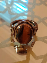 Load image into Gallery viewer, South African Tiger&#39;s Eye Ring Size 7, 8 8.30 ctw
