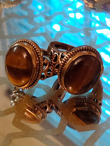 South African Tiger's Eye Ring Size 7, 8 8.30 ctw
