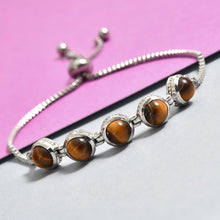 Load image into Gallery viewer, South African Tigers Eye Beads Bracelet in Sterling Silver
