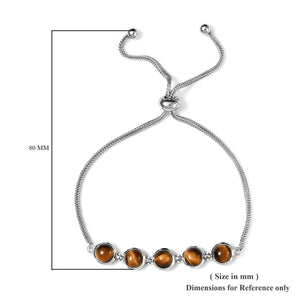 South African Tigers Eye Beads Bracelet in Sterling Silver