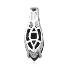 Load image into Gallery viewer, Natural Thai Black Spinel Solitaire Pendant in Platinum Bond
