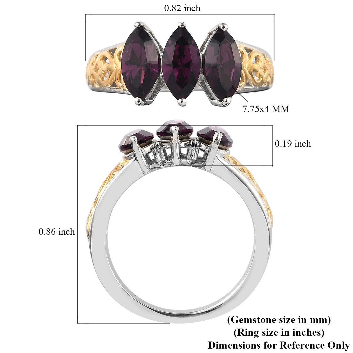 Foilback Amethyst Yellow Gold Ring