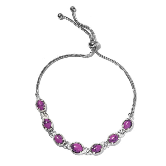 Purple Howlite Bolo Bracelet