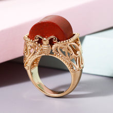 Load image into Gallery viewer, KARIS Red Lighting Jasper Fancy Ring
