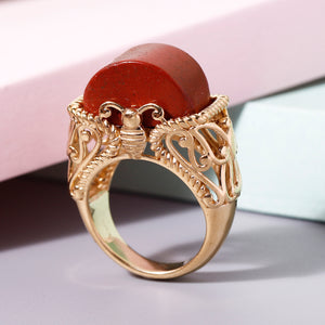 KARIS Red Lighting Jasper Fancy Ring