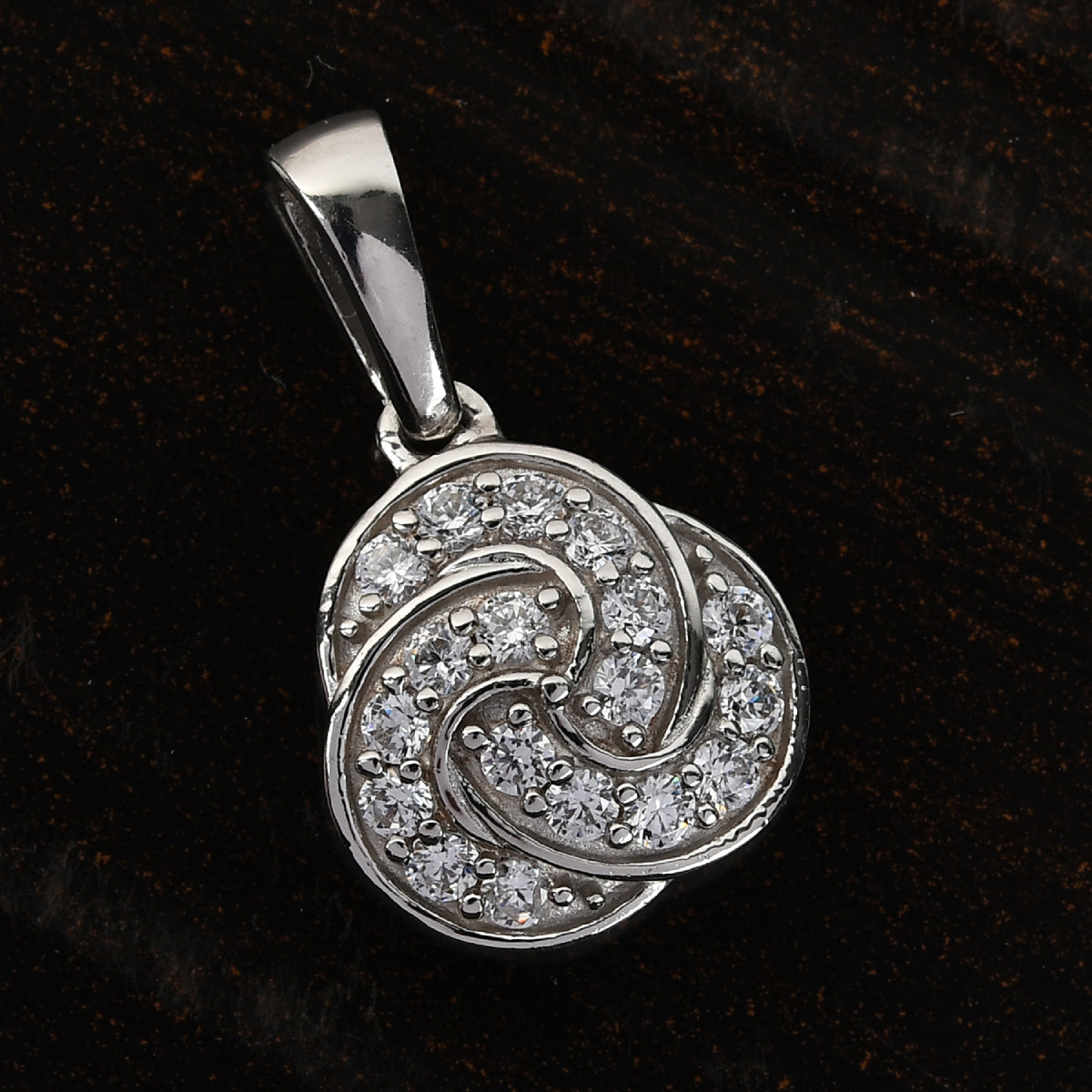 Karis Simulated Diamond Knotted Pendant