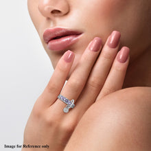 Load image into Gallery viewer, Karis Violet Swarovski Crystal Ring Size 9
