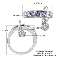 Load image into Gallery viewer, Karis Violet Swarovski Crystal Ring Size 9
