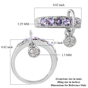 Karis Violet Swarovski Crystal Ring Size 9