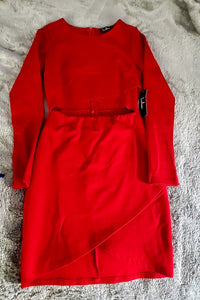 Sexy Asymmetrical Red Cut Out Dress Size Medium