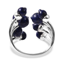 Load image into Gallery viewer, Open Cage Genuine Stone Ring in Lapis Lazuli, Tiger&#39;s Eye or Howlite
