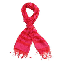 Load image into Gallery viewer, Turquoise or Pink Viscose Wrap/ Scarf with Fringe

