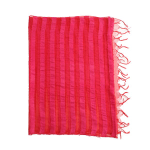 Turquoise or Pink Viscose Wrap/ Scarf with Fringe