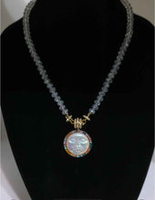 Load image into Gallery viewer, Luminous Bali Sun Cameo Pendant Necklace
