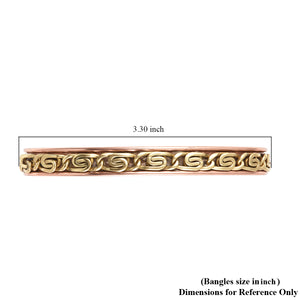 Magnetic By Design Byzantine Chain Pattern Adjustable Cuff Bracelet in Rosetone