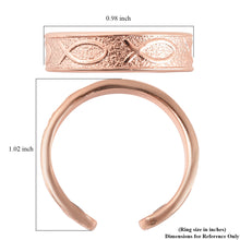Load image into Gallery viewer, Magnetic By Design Rugged Pattern Open Shank Ring in Rosetone
