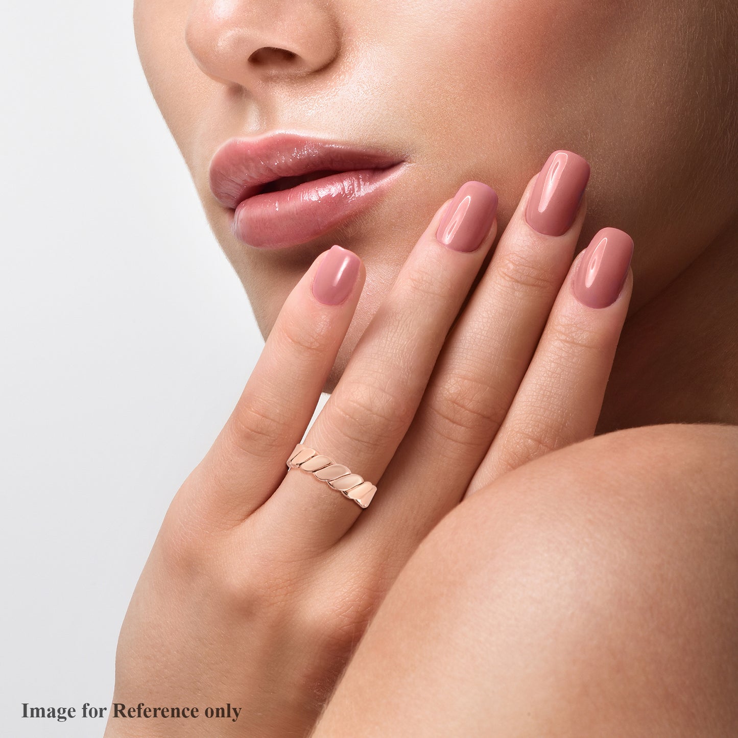 Magnetic By Design Rugged Pattern Open Shank Ring in Rosetone