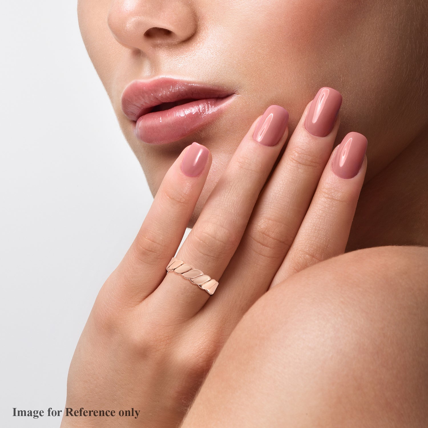 Magnetic By Design Rugged Pattern Open Shank Ring in Rosetone
