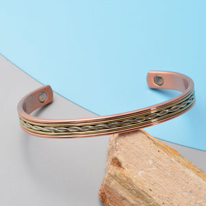Magnetic by Design Multi Rope Cuff Bracelet in Multitone 7.50 Inch