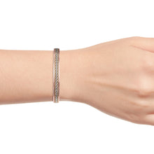 Load image into Gallery viewer, Magnetic by Design Multi Rope Cuff Bracelet in Multitone 7.50 Inch
