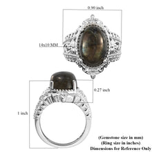 Load image into Gallery viewer, Malagasy Labradorite Artisan Ring
