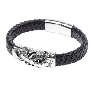 Men's Leather Scorpion Bracelet