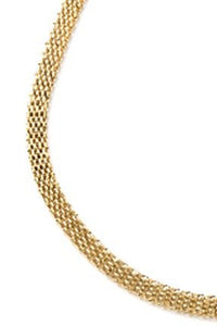 Chunky Mesh Chain Yellow Gold Necklace