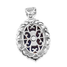 Load image into Gallery viewer, Genuine Mojave Blue Turquoise Solitaire Pendant in Platinum
