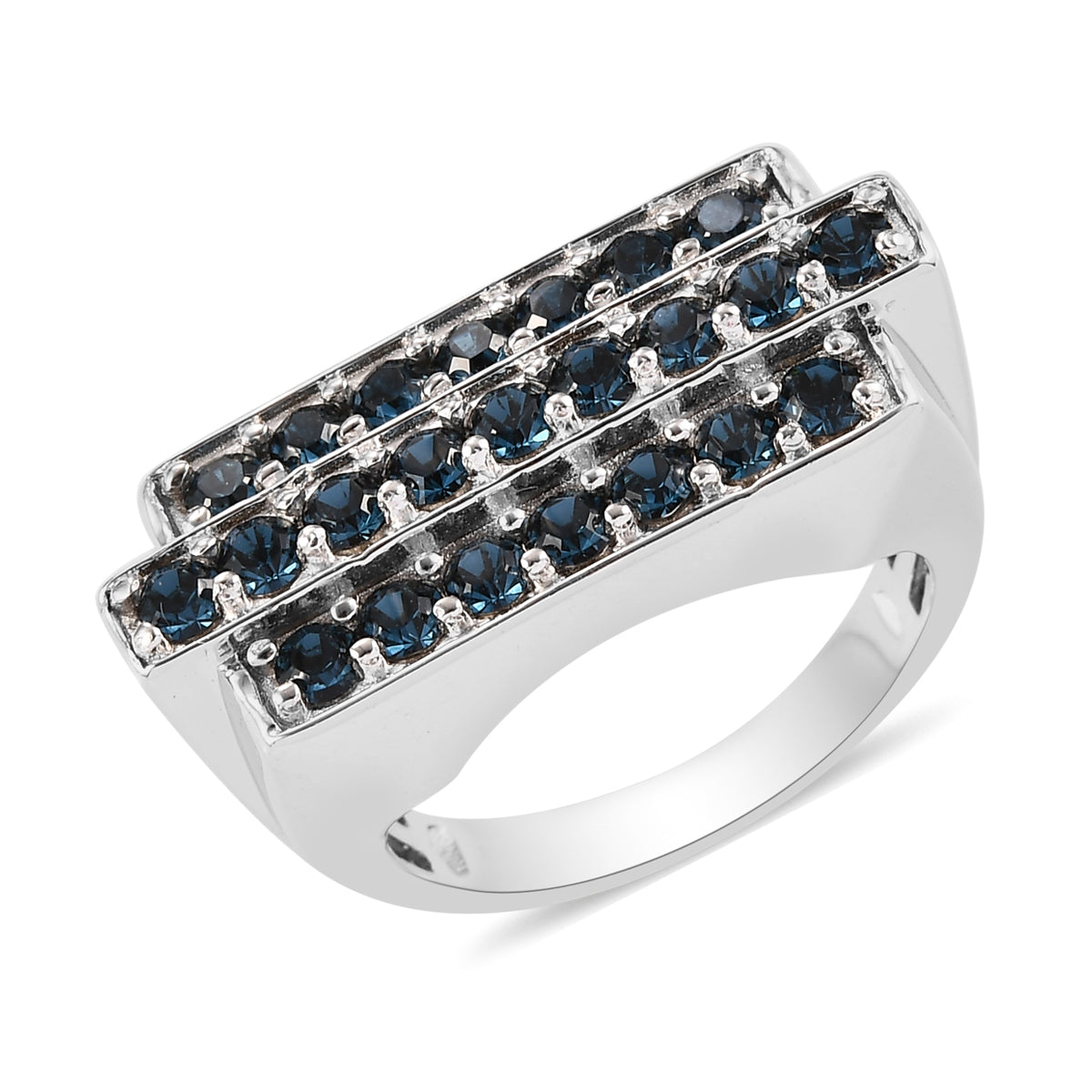 Men's Montana Crystal from Swarovski Ring in Platinum