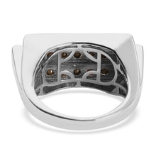 Load image into Gallery viewer, Men&#39;s Montana Crystal from Swarovski Ring in Platinum

