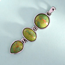 Load image into Gallery viewer, Mojave Green Turquoise Fancy Pendant in Stainless Steel - 17.25 CTW
