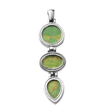 Load image into Gallery viewer, Mojave Green Turquoise Fancy Pendant in Stainless Steel - 17.25 CTW
