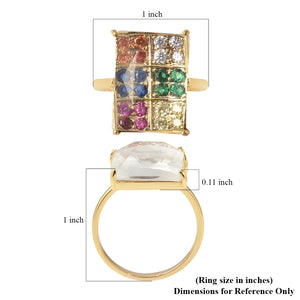 Multi Color Topaz Ring Size 6, 8, 9