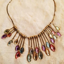 Load image into Gallery viewer, Multi color gemstone drop necklace Necklace Whimsicalia 

