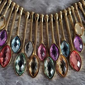 Multi color gemstone drop necklace Necklace Whimsicalia 