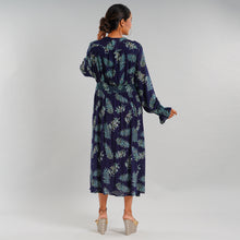 Load image into Gallery viewer, Coral or Navy Rayon Button Front Midi Dress with Smocking
