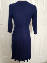 Load image into Gallery viewer, New Navy, Pleated Lightweight Sweater Dress Size Medium
