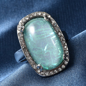 Halo Lab Created Opal Magic Fire Ring