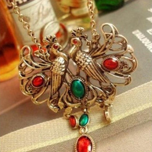 Whimsical Peacock Necklace - WHIMSICALIA