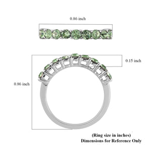 Designer Peridot Eternity Ring Size 7, 8