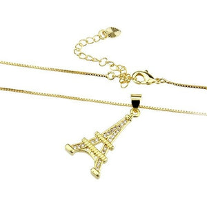 Platinum Plated Eiffel Tower Necklace