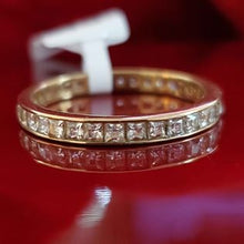 Load image into Gallery viewer, Princess Cut CZ Eternity Ring
