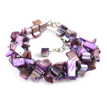Load image into Gallery viewer, Handmade Purple Seed Beads Bracelet (8-10 in) and Necklace (20-22 in)
