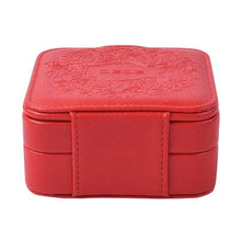 Load image into Gallery viewer, Glittery Red Travel Jewelry Makeup Organizer Box
