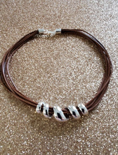 Load image into Gallery viewer, Faux Leather Necklace and Twisted Bracelet

